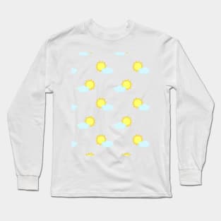 Sun and Clouds Pattern 2 Long Sleeve T-Shirt